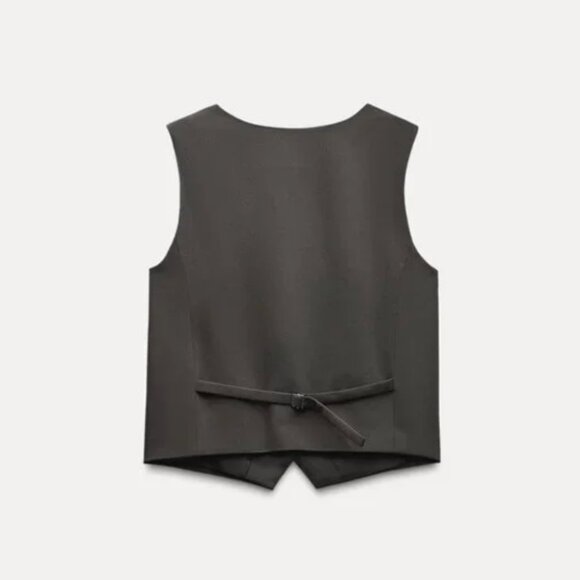 NWT ZARA 2 PIECES MATCH SET TAILORED VEST + PLEATED PANTS - Picture 8 of 13
